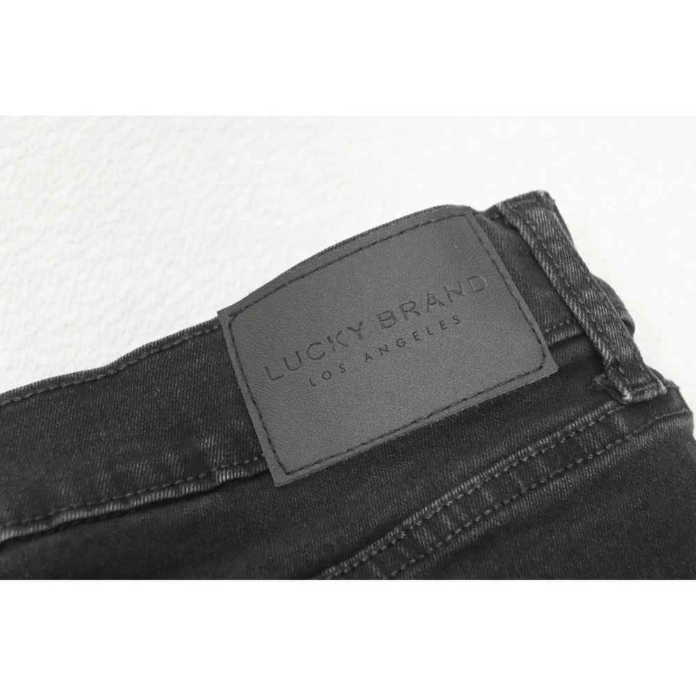 Lucky Brand 410 Athletic Straight Jeans Mens 38x32 Black Denim Pants Excellent
